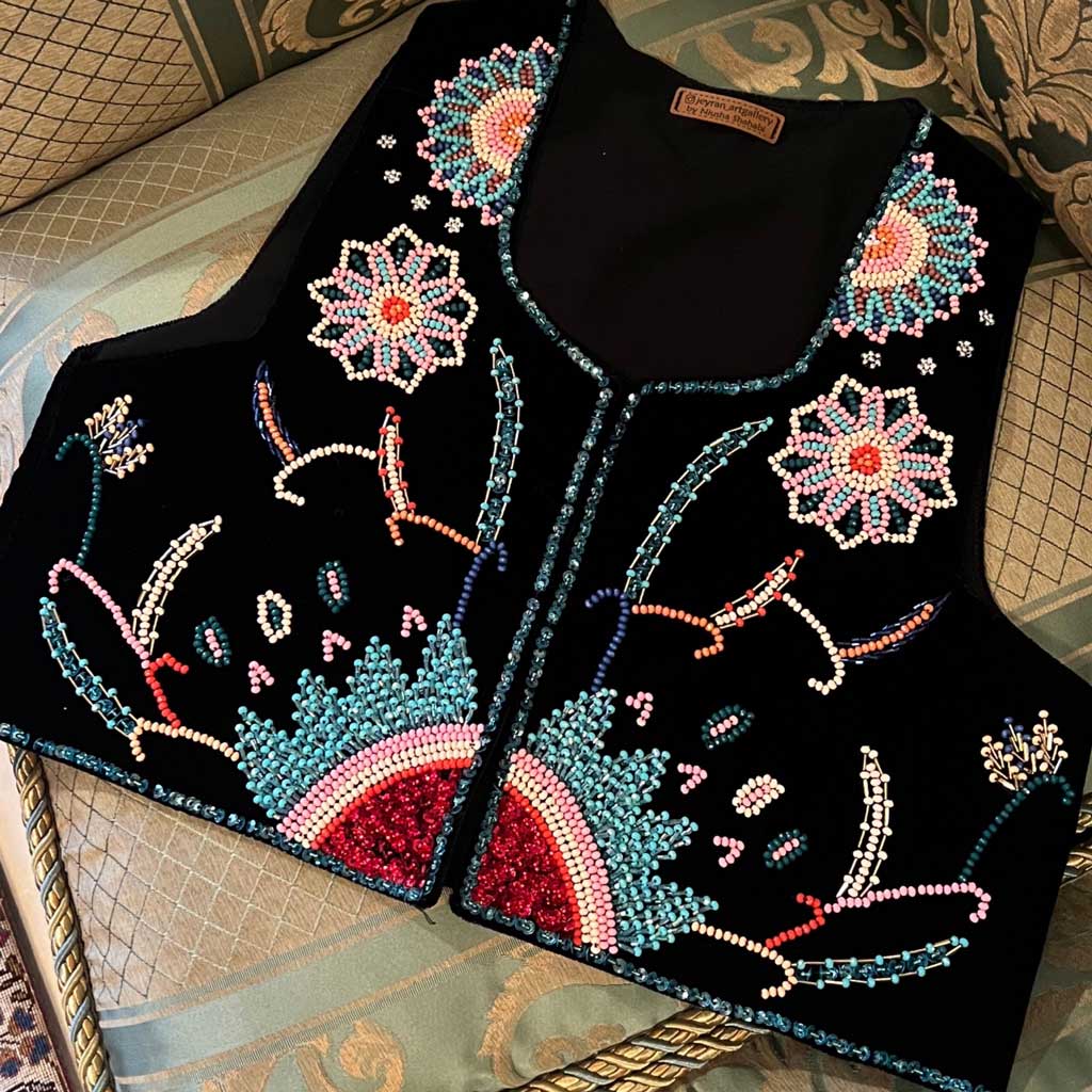 colorful-flowers-vest جلیقه گل های رنگی