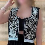 جلیقه شکوفه سفید مروارید آویز - Image 4