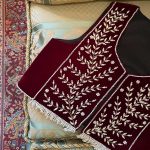 جلیقه مروارید آویز زرشکی